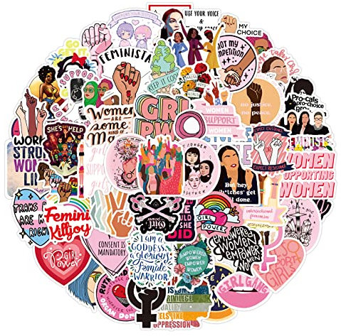 Cobee Feministische Aufkleber, 100 Stück Girl Power Aufkleber, wasserdichte Vinyl-Aufkleber, Mädchen, Frauen, Geschenke für Laptop, Helm, Hüte, Wasserflaschen, Auto-Aufkleber