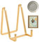 Soporte Platos Mesa Caballete Expositor - 1 Piezas Dorado Soportes para Platos Decorativos - Soporte de Placa para Exhibicion - Caballetes de Hierro Para Marcos de Fotos | Libros | Arte - 4,5 Pulgadas