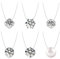 Kaisoil 6PCS Trasparente Linea Di Pesca Collana Set Invisibile Catena Collane Pendenti Cubic Zirconia Catena Di Nylon Della Perla Della Collana Del Choker Per Le Donne Ragazze