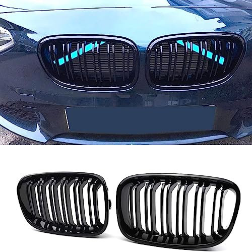 YIUBCZOQI F20 F21 Griglia Anteriore per BMW Serie 1 F20 F21 Griglia Paraurti Serie 1 Nera Griglie Radiatore 2011 2012 2013 2014