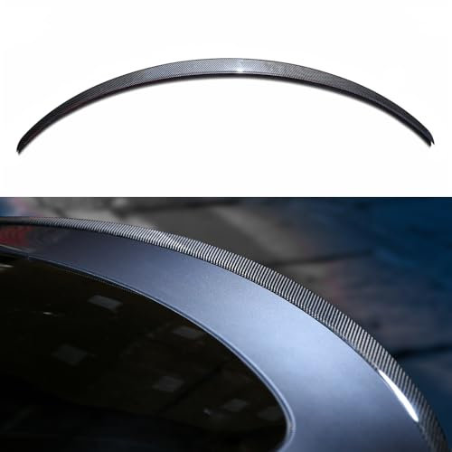für Tesla Model Y Spoiler Aus Echter Kohlefaser, Heckspoiler kompatibel mit Tesla Model Y (Fibre de Carbone Brillante)