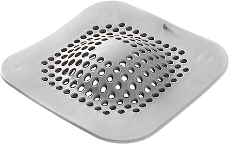 Dirfuny Filtre de vidange en silicone – Attrape-cheveux avec ventouse | Protection de vidange d'évier pour douche, cuisine, salle de bain baignoire