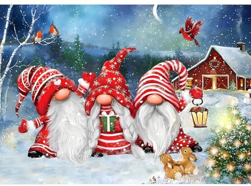 DPHERO 5D Diamond Painting Zwerge Diamant Painting Bilder Diamond Painting Erwachsene Weihnachten Diamond Painting Diamant Bilder Kinder DIY Cross Stickerei Malerei Kits Wand Dekor 30x40cm