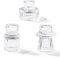 Toptime Bougeoir Verre, Set de 3 Photophores Transparents pour Bougies et Bougies Chauffe Plat, Chandeliers en Cristal pour Décoration de Table, Bougeoirs Décoratifs pour Mariage, Anniversaire, Noël