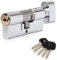 XFORT Colossus Dual Finish 3 Star Kitemarked Thumb Turn Euro Cylinder Lock 50EX/50T (100mm), British Standard TS007 Anti-Snap Barrel Lock, Upvc Door Lock.