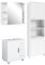 Vicco Conjunto de Muebles de baño Maris, Blanco, 3 Piezas, con Armario Alto, Armario con Espejo de baño y Mueble bajo Lavabo
