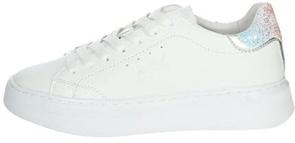 SUN 68 Sneakers Donna Basse Z34226 0144 Grace Leather Taglia 39 Bianco/Argento