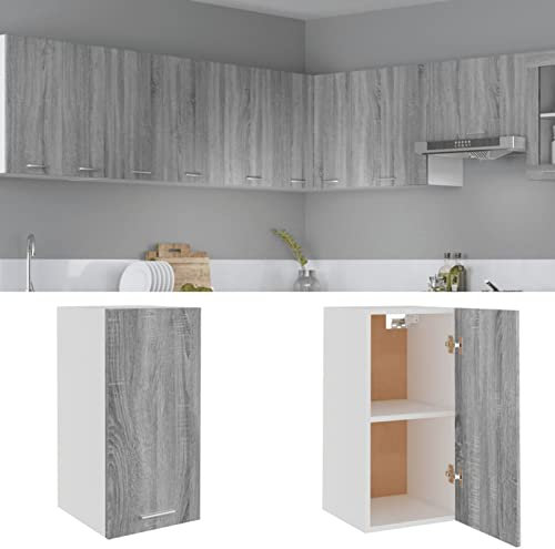 Buzaza Hängeschrank Wandschrank HäNgend KüChenoberschräNke HäNgeschräNke Grau Sonoma 29,5x31x60 cm Holzwerkstoff