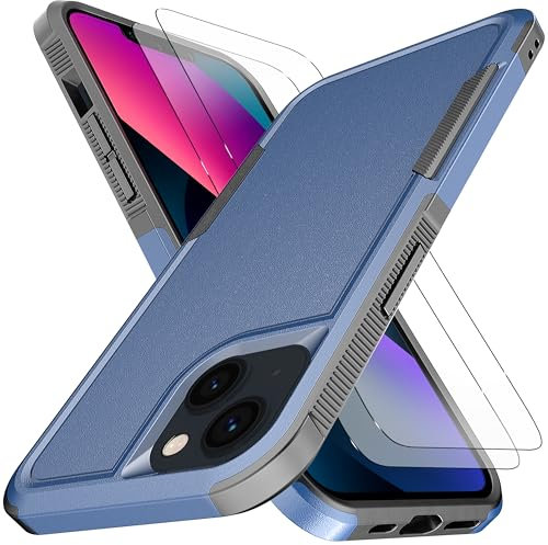KaiMai for iPhone 13 Pro Max Case, [10 FT Military Grade Drop Protection] [Non-Slip] [2 pcs TPE HD Screen Protector] Heavy Duty Full-Body Shockproof Case for iPhone 13 Pro Max 6.7“-Blue