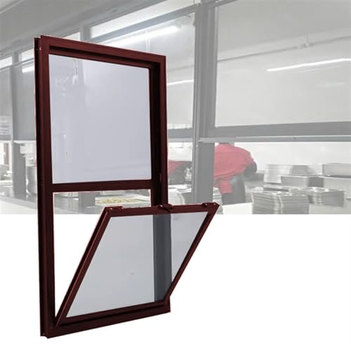 XILYZMO Schiebefenster Kippfenster, Mobile Geschäfts- Schiebefenster, Tragbare Klimaanlage Fensterbausatz, Aluminium Badezimmer Servicefenster Für Scheunen Badezimmer(35X90CM)