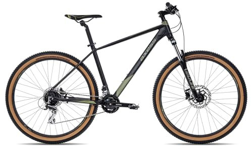 Axess Keedo | Herren-Mountainbike | MTB-Hardtail | 16-Gang Schaltung | hydraulische Scheibenbremsen, Farbe:satinblack Olive, Rahmengröße:21 Zoll, Laufradgröße:29 Zoll