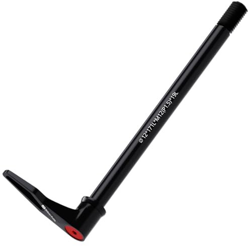 12mm Schnellspanner Steckachsen für Fahrradgabeln und Hinterer Fahrradrahmen, Mountainbike und Rennrad Aluminium Naben Adapterachse mit verstellbarem Drehgriff, Gewindesteigung: 1.5 mm , Länge: 171mm
