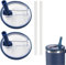 Paquete de 2 tapas de repuesto para vaso Stanley Quencher, a prueba de derrames y a prueba de fugas, compatibles con accesorios de taza Stanley (azul oscuro)