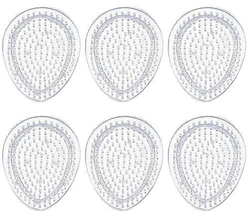 UptVin 6 Stück Bügelperlen Platten, Transparent Steckplatten Eiform für Bügelperlen Ostern Vorlagen Schablonen für DIY Projekte, 9x7 cm