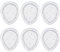 UptVin 6 Stück Bügelperlen Platten, Transparent Steckplatten Eiform für Bügelperlen Ostern Vorlagen Schablonen für DIY Projekte, 9x7 cm