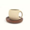 YY Juego de tazas de café rústicas de cerámica de 6.75 onzas con posavasos de madera, tazas de cerámica retro hechas a mano para espresso y latte, tazas texturizadas de granja, regalo para parejas