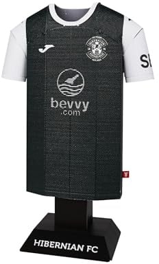 Hibernian FC 24/25 25/26 Home Away Third 15/16 Retro Metal Football Shirt - Officially Licensed Miniature Alloy Replica Jersey Collectible Display Gift - Personalise Name & Number Decals