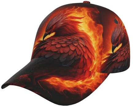 Firebird Baseball Cap - Unisex Sport Baseball Cap Einstellbare Größe Perfekt für Outdoor-Aktivitäten Schwarz