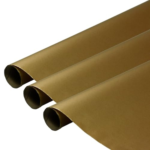 Geschenkpapier mit metallischem Effekt 3 Rollen 0,7x2m ideal für Geburtstage, Partys, Hochzeit