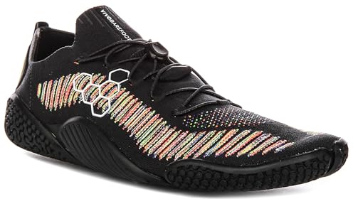 VIVOBAREFOOT Motus Flex Herren-Barfuß-Turnschuhe, Zero-Drop, verbessert Kraft und Stabilität, leicht für Training und Laufen, Erdungsschuhe, Schwarz multi, 42 EU