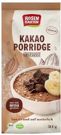 Rosengarten Kakao Porridge, ungesüßt, 500g