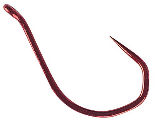Owner American Barbless No Escape Fishing Hooks, Red, 5/0 (4106-153)