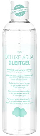Lubrificante EIS Deluxe Aqua | Effetto lunga durata a base d'acqua | Vegan e stimolante sessualmente | Adatto anche per gel per sex toys | 300 ml