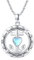 XIXLES Anker Halskette Ketten Damen Silber 925 Anker Anhänger Mondstein Halskette Schmuck Geschenk für Frauen Mama