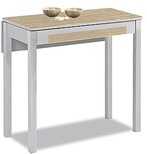 ASTIMESA Mesa de Cocina Extensible, Roble Raw, 80 cm x 40 cm