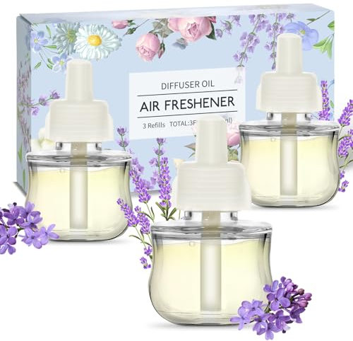 SCENTORINI Duftölflakon Set, Lavendel Raumduft Lufterfrischer, Raum duft Duftöl, 3 x 29ML, Duftflakons Nachfüller Geeignet für Air Wick Duftstecker, Räume, Bäder, Schauraum