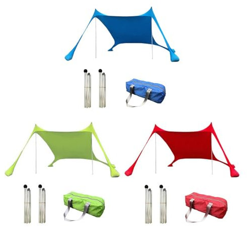 Generico da Spiaggia Portatile, da Spiaggia Antivento, Parasole da Spiaggia UPF 50+ Protezione, Ombrellone Portatile con 2 Pali in Alluminio, Pali in Alluminio E Borsa da Trasporto