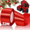 Geschenkband Rot Breit, Weihnachten Satinband Rotes Schleifenband zum Geschenkverpackung Basteln Kuchen, 5 cm x 22M Satin Seidenband Dekoband für Weihnachts Valentinstag Hochzeit Geburtstag Party