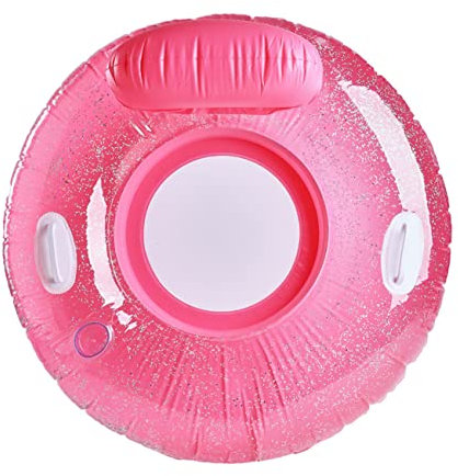 DRESSOOS Chaise Longue à Eau pailletée hamac Gonflable canapé pour Enfants canapés gonflables Matelas Gonflable Inflatable Mattress Pool Flotteur de Piscine Chaise Flottante à Eau PVC Rose