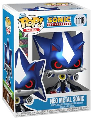 Funko Pop! Games: Sonic - Neo Metal Sonic - Metallico - Sonic The Hedgehog - Figura in Vinile da Collezione - Idea Regalo - Merchandising Ufficiale - Giocattoli per Bambini e Adulti