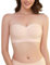 Xnova Women's Strapless Bras Wireless Invisible, Bandeau Nude Bra Non-Slip Silicone Tube Top, Seamless Multiway Convertible T Shirt Bralette with Removable Straps (Beige-P, M)