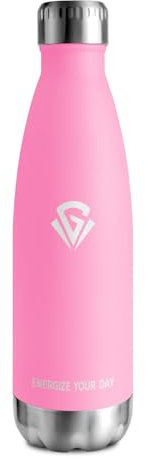 Botella de Agua Termica 500ml, Botella Agua Acero Inoxidable sin BPA, Termo Reutilizable con Doble Pared, Cantimplora A Prueba de Fugas, Botella Agua para Niños, Escuela, Oficina, Gimnasio, Deporte