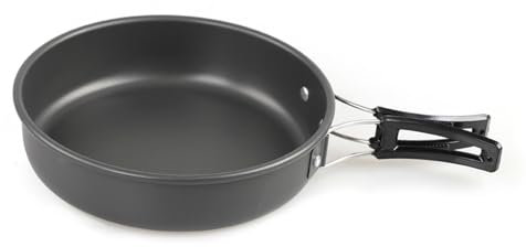 Poêles à frire légères pour feu de camp avec poignée pour la cuisson en plein air en aluminium pour les pique-niques, les camps, les ustensiles de cuisine pour la cuisine
