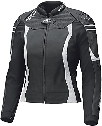 Held Street 3.0 Damen Motorrad Lederjacke, schwarz/weiß, 44