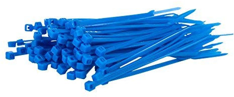 Gocableties - Collier de Serrage en Nylon - 100 mm x 2,5 mm - Bleu - Attache Câble Petit Format - Serre-Câbles - Lot de 1,000 Pièces