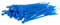 Gocableties - Fascette Plastica Blu - 100 mm x 2.5 mm - 1000 Pezzi - Piccole Fascette Colorate