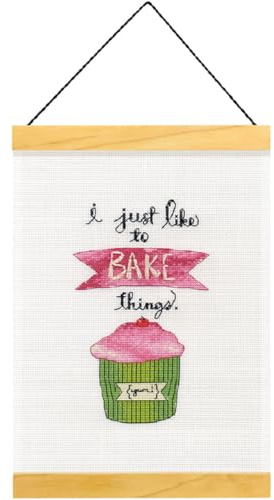 Counted Cross Stitch Kit: Banner: Just Like to Bake