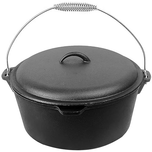 Cuisiland Seasoned Dutch Oven Dome Deckel, Gusseisen, 9 Quart, 30,5 cm