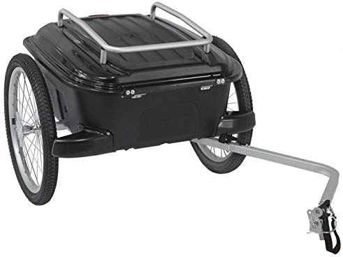 M-Wave Stalwart Carry Box Gepäckanhänger mit Hartschalenbox, Fahrradanhänger, Lastenanhänger, Transportanhänger, Gepäckanhänger, Tragkraft 25 kg, Schwarz