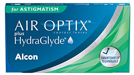 Air Optix plus Hydraglyde Toric | 3 Stk | CYL -1.25 | ACHSE 90 | +0.75 dpt | Weiche Monatslinsen für Astigmatismus für anhaltenden Komfort von Tag 1 bis Tag 30. Mit BC 8.7 mm und DIA 14.5 mm