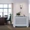 ELEGANT Radiator Cover Horizontal Slat Radiator Shelve White Painted Modern MDF Cabinet for Living Room Bedroom, Medium
