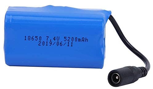 Jarchii RC Car Battery, 18650 7.4V 5200mAh RC Upgrade Battery for Flytec 2011-5 Outdoor Fishing Bait Boat Spare Part Replacement