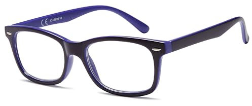 NEW VISION Occhiali da Lettura Uomo, Occhiali da Vista Uomo Bicolore Fashion, UV400 Occhiali Lettura per Uomo Donna, NV056 (+3.00,viola)