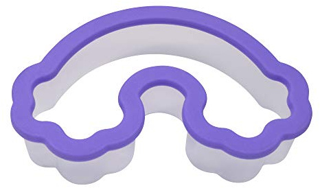 R & M International Rainbow Soft-Grip Cookie Cutter, One Size, Purple, Comfort Feel Kids Baking