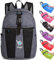 bago Leichter kleiner Wanderrucksack für Damen und Herren – 25L Reise-Tagesrucksack – faltbarer Wander-Tagesrucksack Ultraleicht, Snowblack, 25-liter