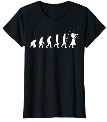 Evolution Geige Violine Geiger Violinist Geigenspieler T-Shirt
